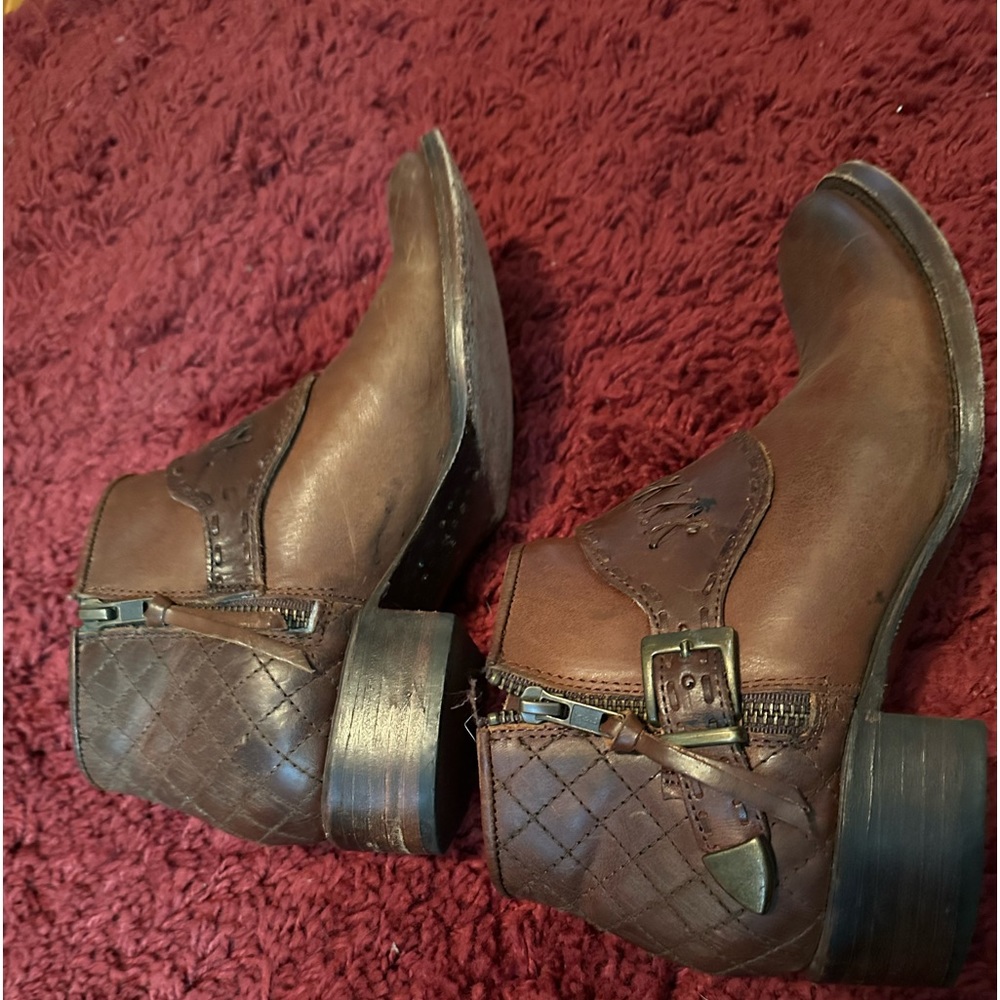 Preowned Free Bird Steven’s Booties Cognac Color … - image 2